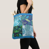Tropical Blue Hawaii Crazy Quilt Tasche (Von Nahem)