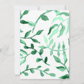 Tropical Blue Hibiskus Blume Hochzeit Einladung (Rückseite)