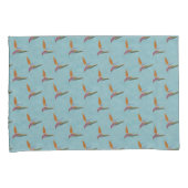 Tropical Blue Modern Bird of Paradise HandGezeichn Kissenbezug (Vorderseite-Rechts)