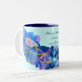 Tropical Blue Mother's Day Tasse (Vorderseite Links)