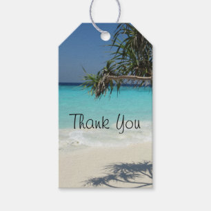 Tropical Blue Ocean Beach Scene Foto Danke Geschenkanhänger