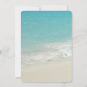 Tropical Blue Ocean Beach Scene Foto Hochzeit Save The Date (Rückseite)