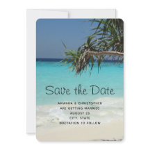 Tropical Blue Ocean Beach Scene Foto Hochzeit