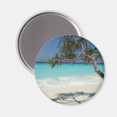 Tropical Blue Ocean Beach Scene Foto Magnet (Vorderseite/Rückseite)