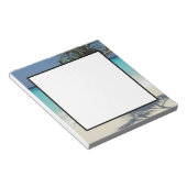 Tropical Blue Ocean Beach Scene Foto Notizblock (angewinkelt)