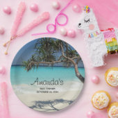 Tropical Blue Ocean Beach Scene Foto Party Pappteller (Party)