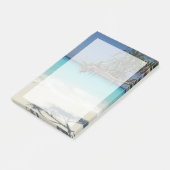 Tropical Blue Ocean Beach Scene Foto Post-it Klebezettel (angewinkelt)