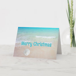 Tropical Blue Ocean Beaches Christmas Cards Feiertagskarte