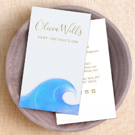 Tropical Blue Ocean Surf Wave Business Card Visitenkarte