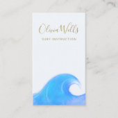 Tropical Blue Ocean Surf Wave Business Card Visitenkarte (Vorderseite)