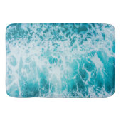 Tropical Blue Ocean Waves Badematte (Vorderseite)