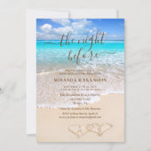 Tropical Blue Ocean Waves Beach Probe Abendessen Einladung (Vorderseite)