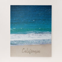 Tropical Blue Ocean Waves Custom California Beach