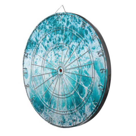 Tropical Blue Ocean Waves Dartscheibe (Vorderseite rechts)
