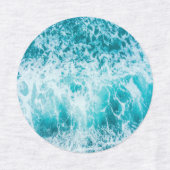 Tropical Blue Ocean Waves Etiketten (Design 1)