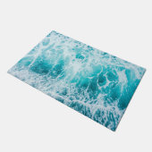 Tropical Blue Ocean Waves Fußmatte (Schrägansicht)