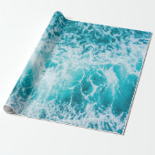 Tropical Blue Ocean Waves Geschenkpapier (Ungerollt)