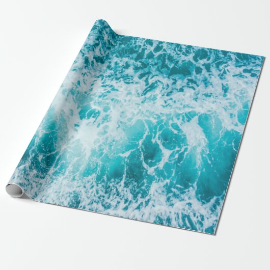 Tropical Blue Ocean Waves Geschenkpapier (Ungerollt)