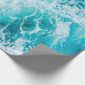 Tropical Blue Ocean Waves Geschenkpapier (Ecke)