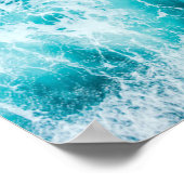 Tropical Blue Ocean Waves Poster (Ecke)