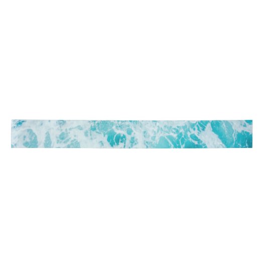 Tropical Blue Ocean Waves Satinband (Vorderseite)
