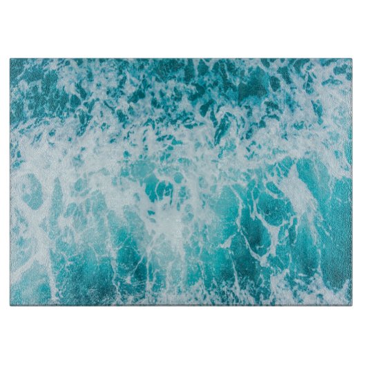 Tropical Blue Ocean Waves Schneidebrett (Vorderseite)