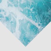 Tropical Blue Ocean Waves Seidenpapier (Ausschnitt)