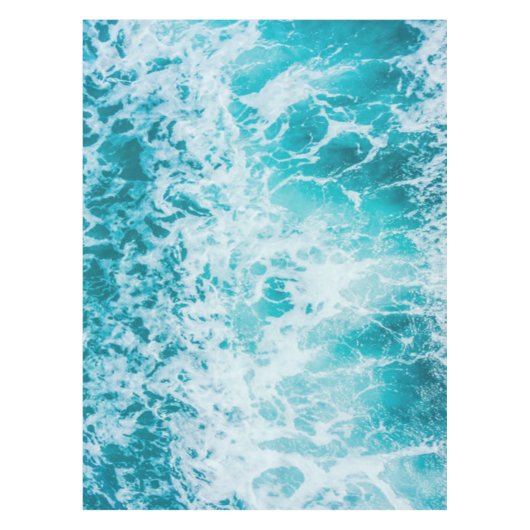 Tropical Blue Ocean Waves Tischdecke (Vorderseite)