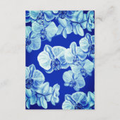 Tropical Blue Orchid Wedding wünscht gut Begleitkarte (Rückseite)