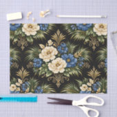 Tropical Blue Palm Floral Seidenpapier (Handwerk)