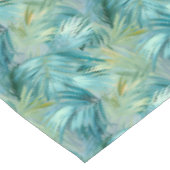 Tropical Blue Palm Leaf Wasserfarbe Gemustert Tischdecke (Schrägansicht)