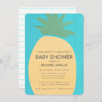 Tropical Blue Pineapa Baby Dusche laden ein