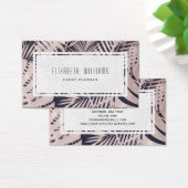 Tropical Blue Pink Event Planer Business Card (Schreibtisch)