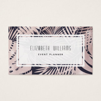 Tropical Blue Pink Event Planer Business Card