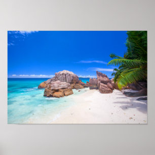 Tropical Blue Sea Sandstrand Island Poster