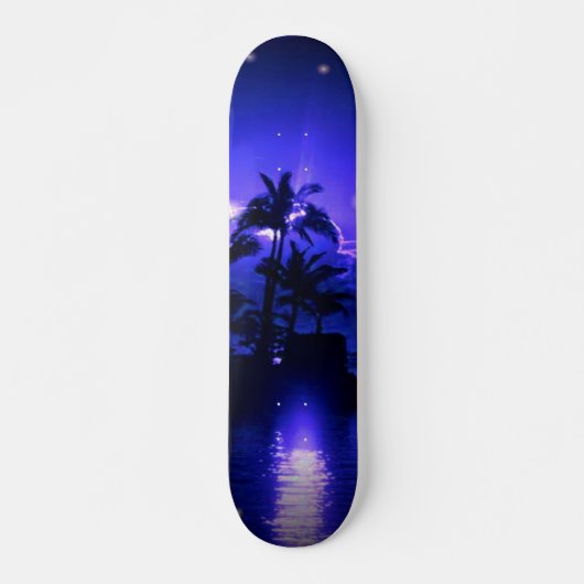 Tropical Blue Skateboard (Vorne)