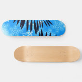 Tropical Blue Stars Skateboard (Horizontal)