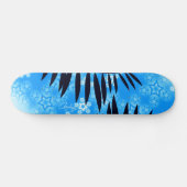 Tropical Blue Stars Skateboard (Horizontal)