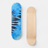Tropical Blue Stars Skateboard (Vorderseite)