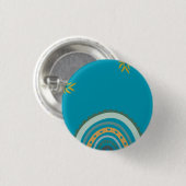 Tropical Blue Teal Button (Vorne & Hinten)