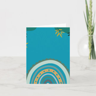 Tropical Blue Teal Feiertagskarte