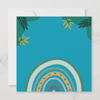 Tropical Blue Teal Feiertagskarte