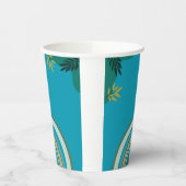 Tropical Blue Teal Pappbecher (Links)