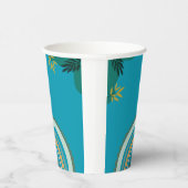 Tropical Blue Teal Pappbecher (Rechts)