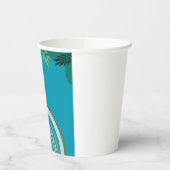 Tropical Blue Teal Pappbecher (Links)