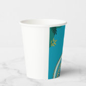 Tropical Blue Teal Pappbecher (Rechts)