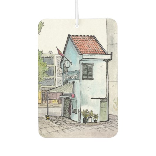 Tropical Blue Tiny House Saigon Vietnam Autolufterfrischer (Vorderseite)
