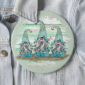 Tropical Blue Watercolor Beach Gnomen Button (Beispiel)