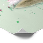 Tropical Blue Watercolor Beach Gnomen Poster (Ecke)