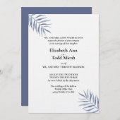 Tropical Blue Watercolor Hochzeit Einladung (Vorne/Hinten)